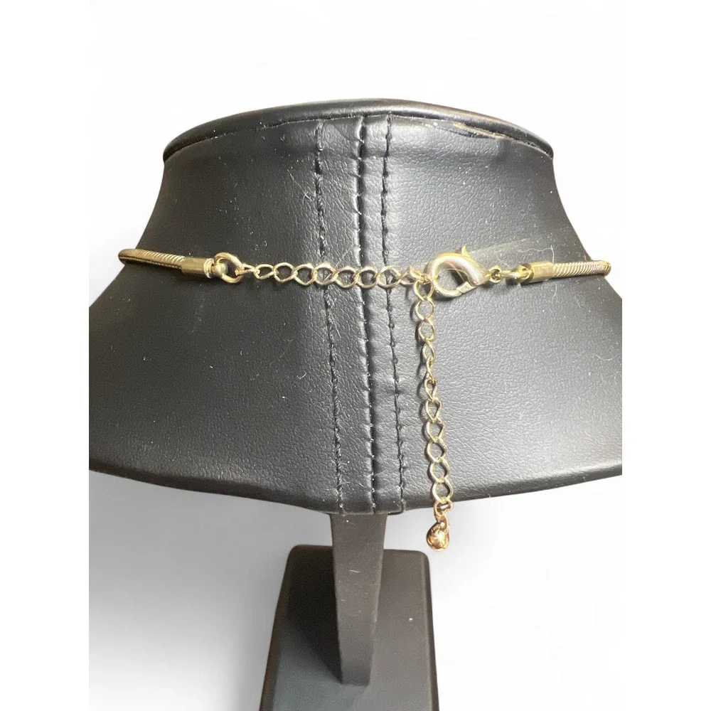 Gold Tone Aztec Bib Collar Adjustable‎ Necklace Adjustable